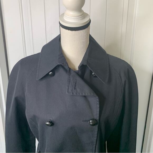 Red Valentino black double breasted trench pea coat jacket size 46 US 8‎ Italy - Picture 5 of 9